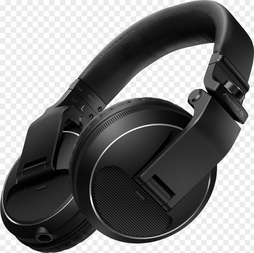 Black Headphones Audio Disc Jockey Pioneer HDJ-700 HDJ-500 PNG
