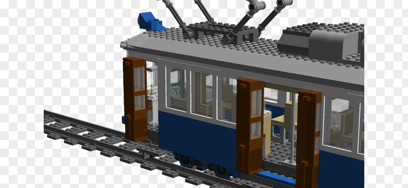 Lego Tram Train Railroad Car Passenger Rail Transport PNG