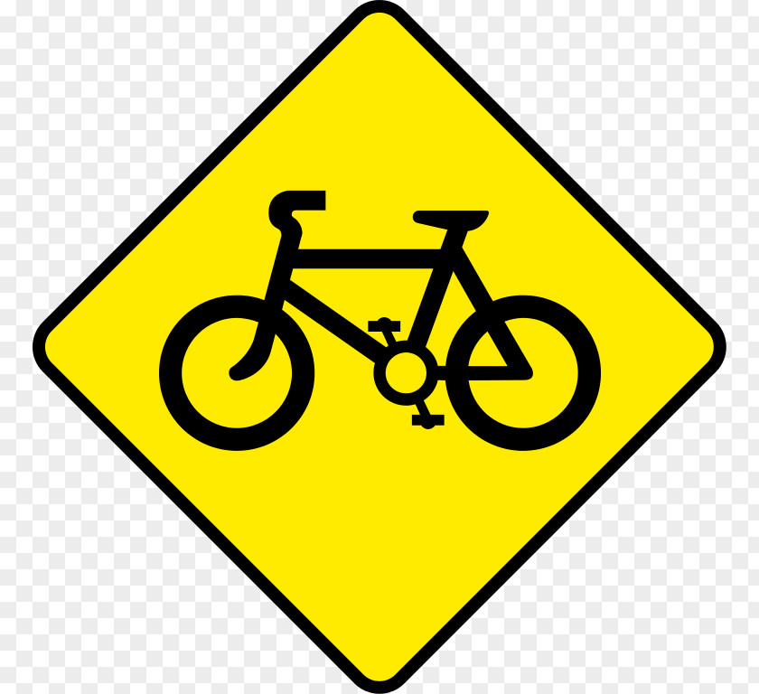 Bicycle Safety Cycling Traffic Sign Warning PNG