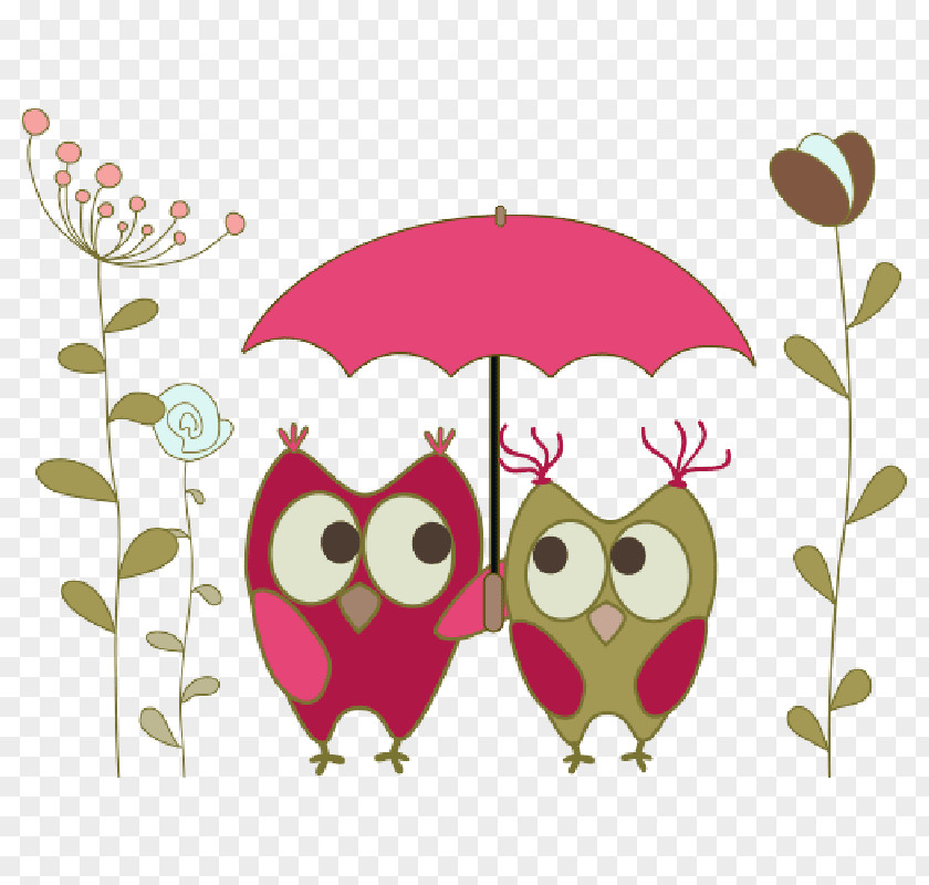 Loving Couple Owl Clip Art PNG