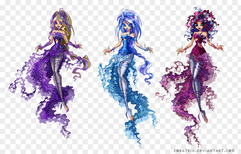 The Trix Bloom Tecna Sirenix Valtor PNG