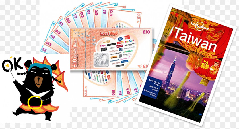 Travel Voucher Lonely Planet Taiwan Guidebook Poster Graphic Design PNG