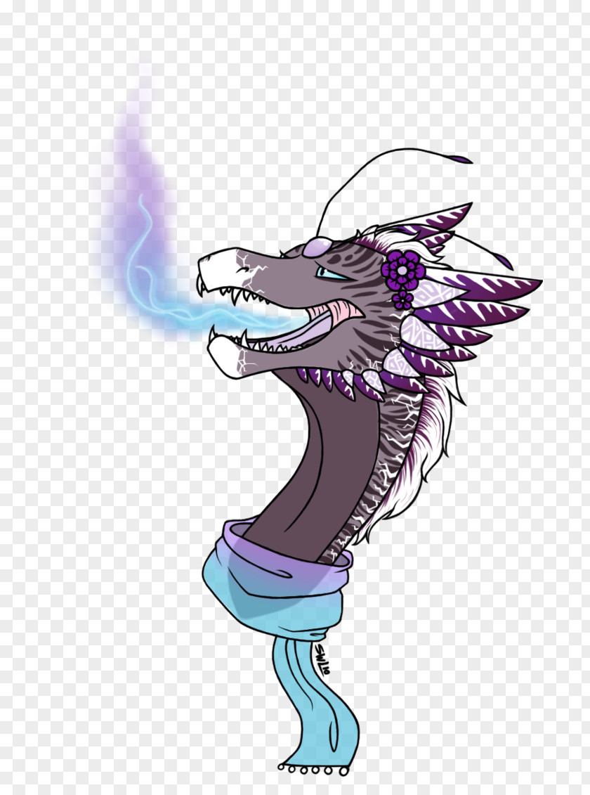 Seahorse Dragon Cartoon Purple PNG