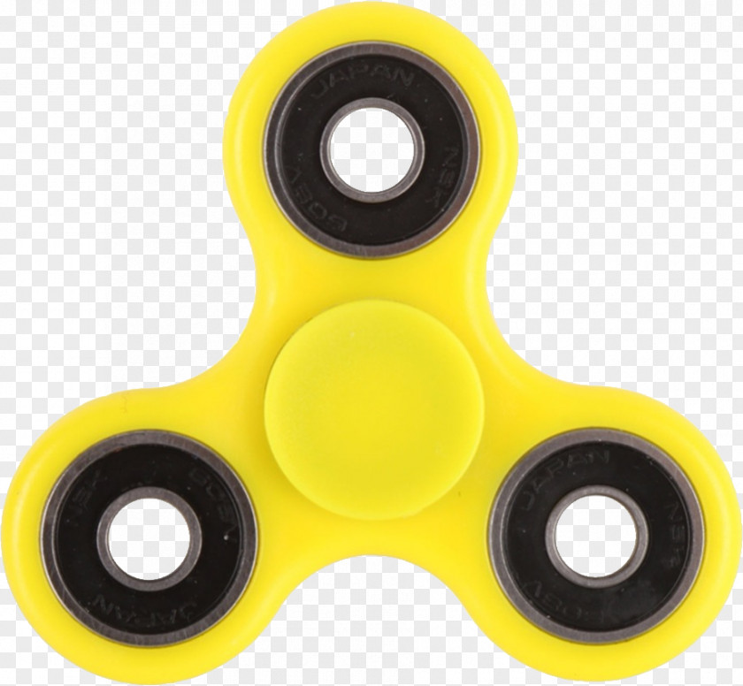 Spinner Fidget Toy Yellow Fidgeting Finger PNG