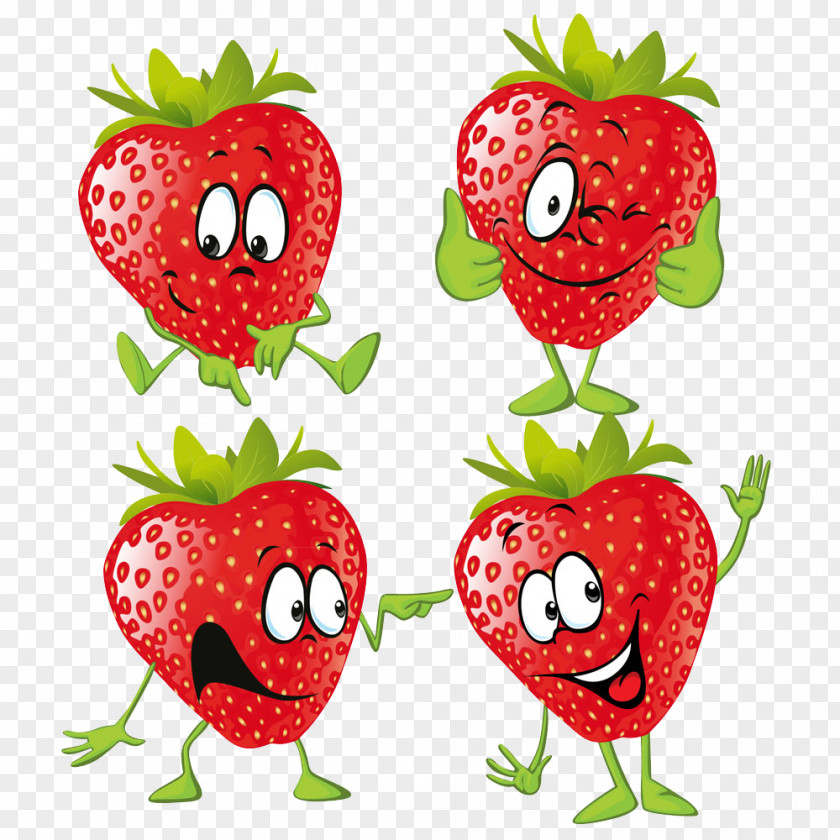 Strawberry Cartoon Fruit Illustration PNG