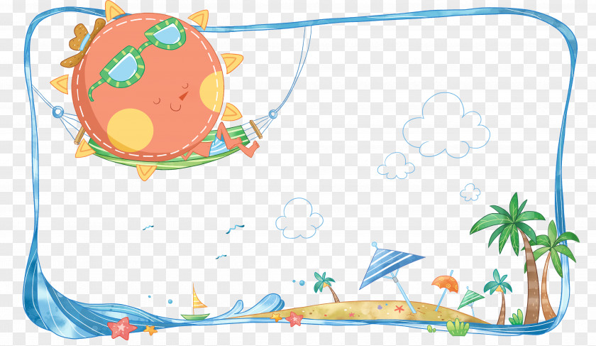 Sun Vacation Cartoon Weather Illustration PNG