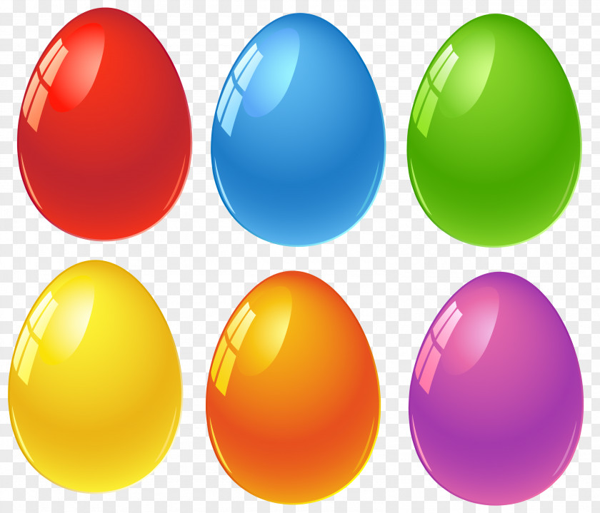 Colored Easter Eggs Clipart Red Egg Clip Art PNG