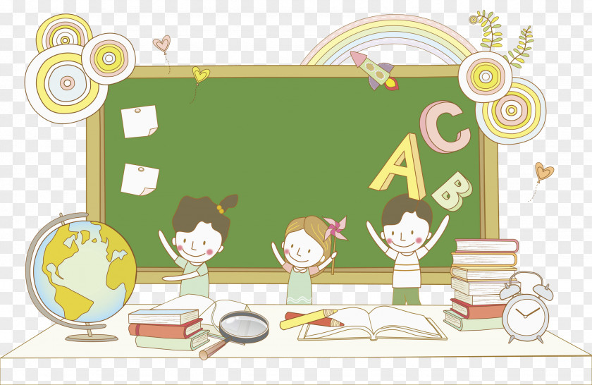 School Children Student Child Learning Cartoon PNG