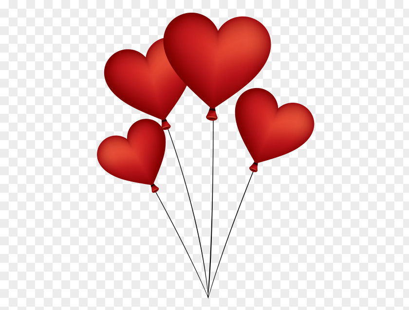 White Paper Hearts Heart Gas Balloon Valentine's Day Clip Art PNG