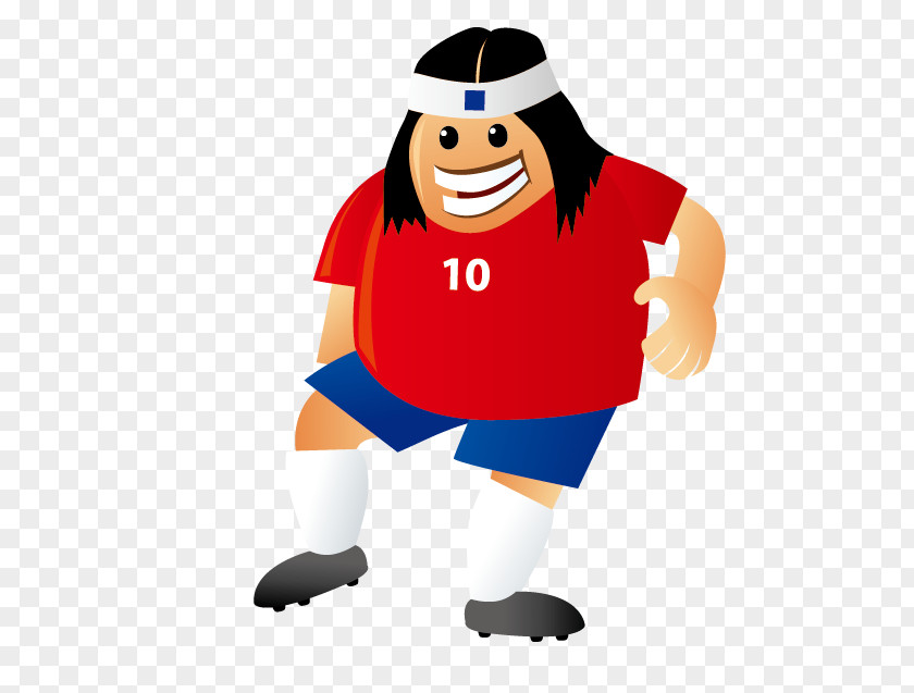 Cartoon Star Chile Mascote Football PNG