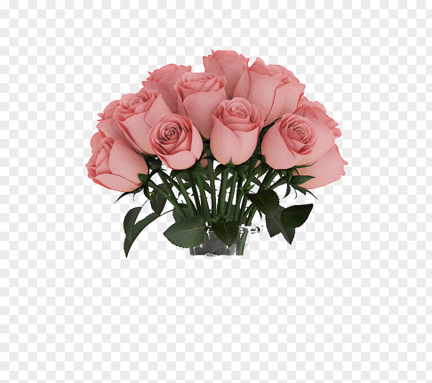Pink Rose Bouquet Garden Roses Flower PNG
