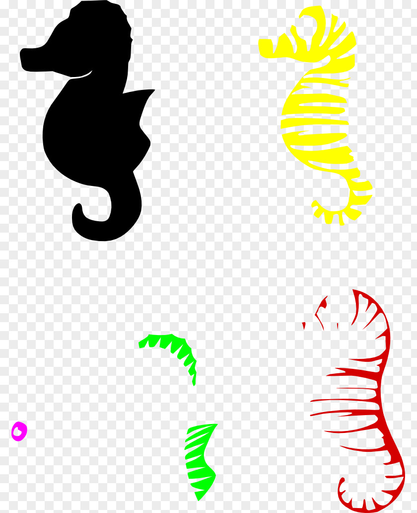 Seahorse Beak Line White Clip Art PNG