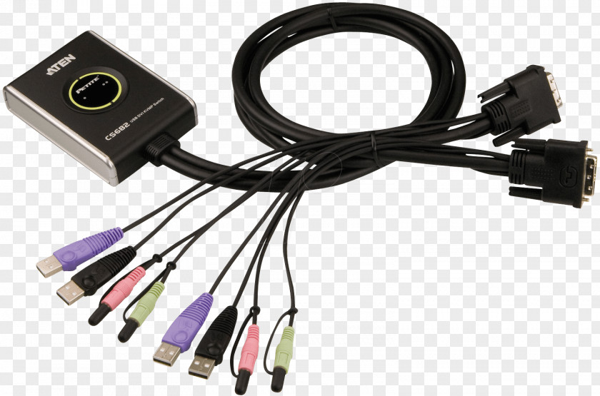 USB PlayStation 2 KVM Switches ATEN CS682 International Digital Visual Interface PNG