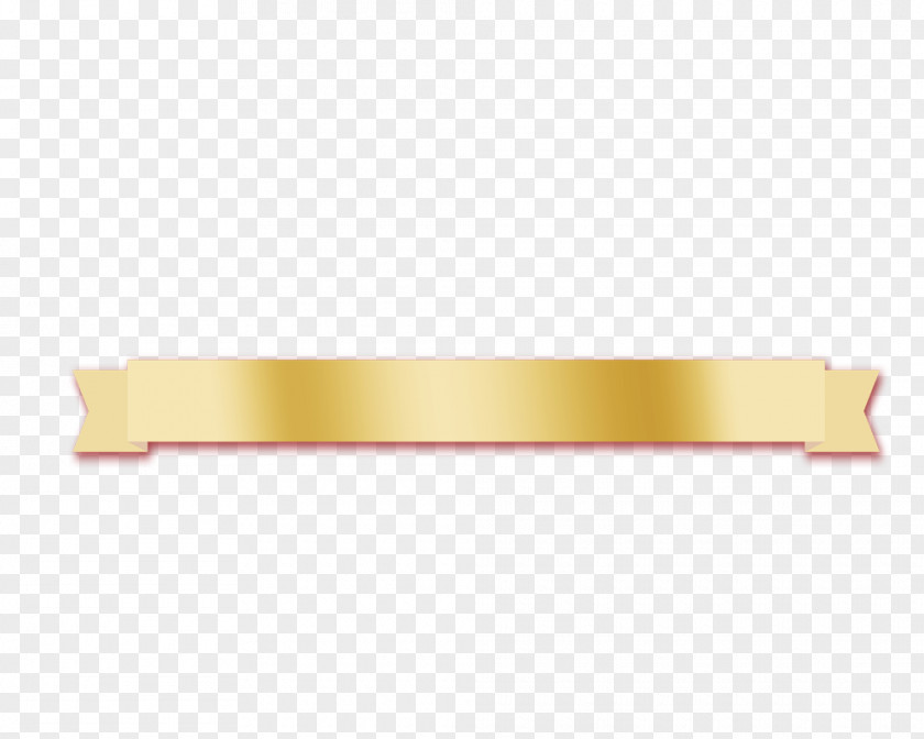 Gradient Golden Ribbon Rectangle Yellow PNG