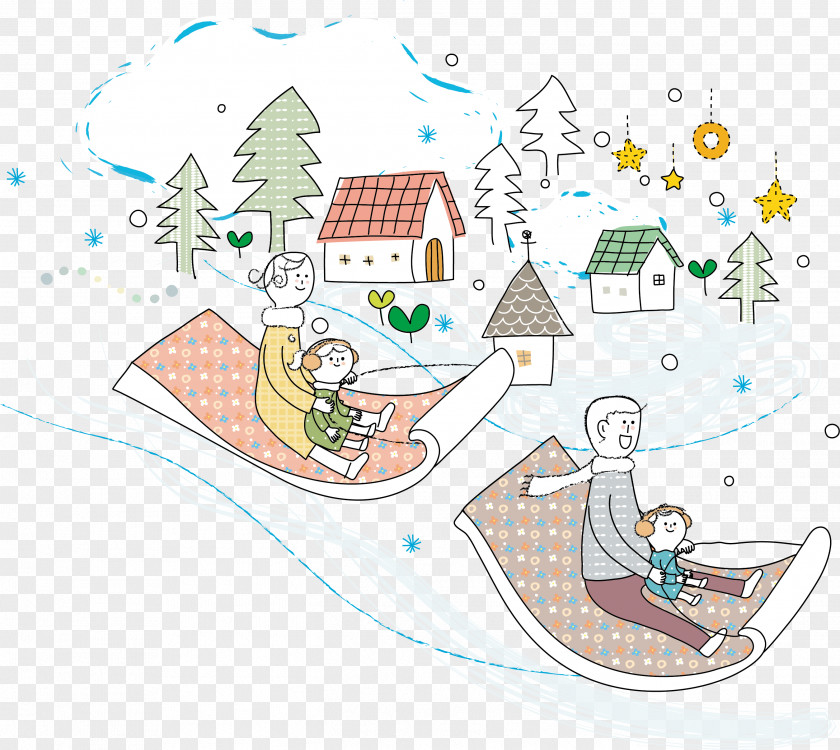 Illustration Of A Winter Ski Child Cartoon PNG