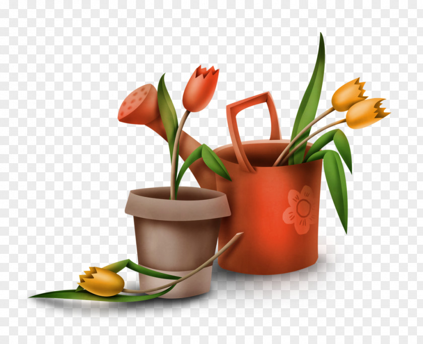 Plant Stem Vase Easter Lily Background PNG