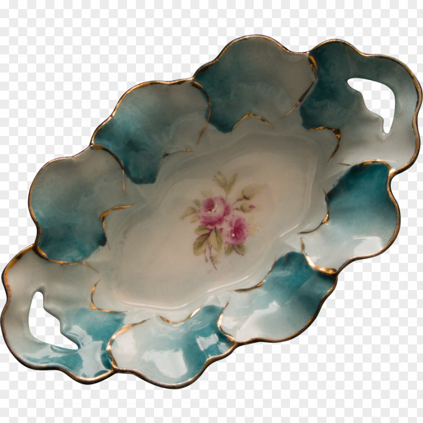 Plate Ceramic Platter Turquoise Tableware PNG