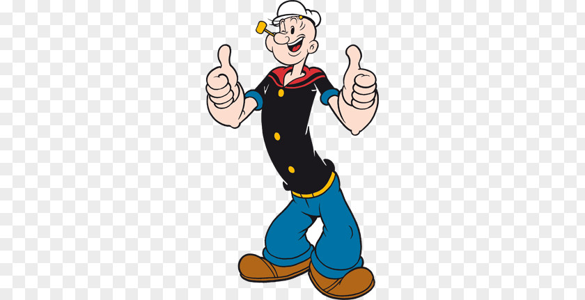 Popeye Thumbs Up PNG Up, illustration clipart PNG