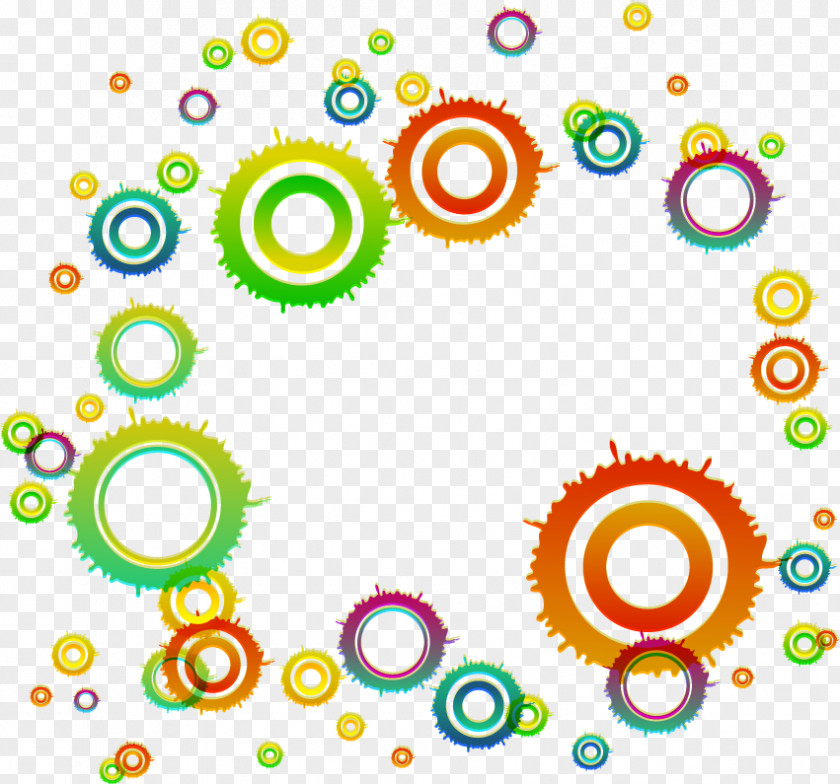 Abstract Colored Geometric Rings Circle Geometry Clip Art PNG