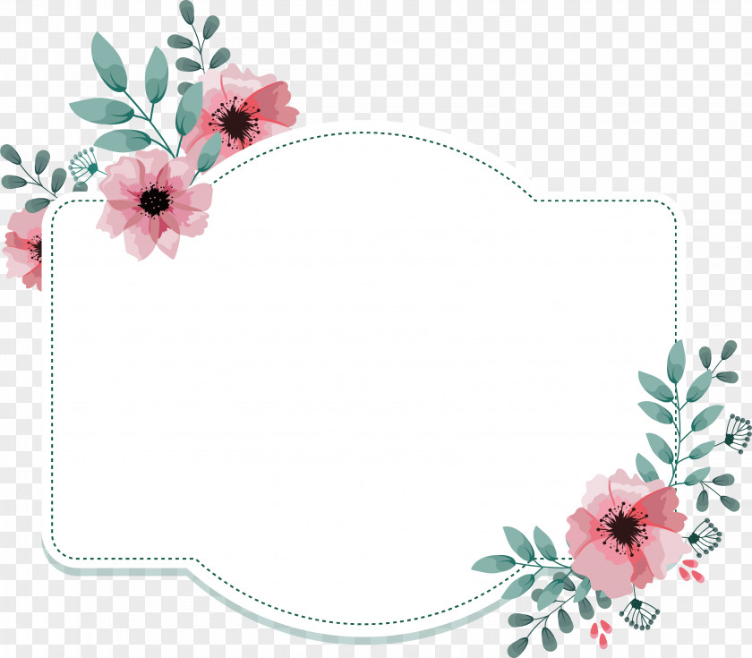 Pink Flower Decorative Box Gift Wedding Party Anniversary Bride PNG