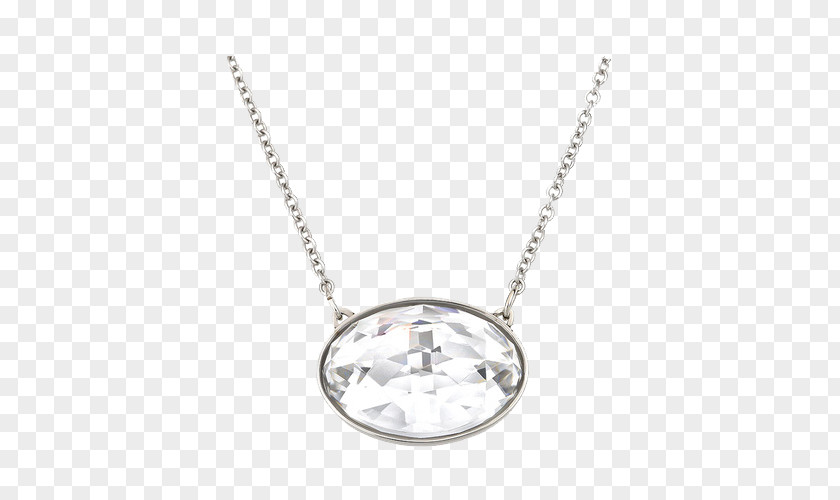 Swarovski Necklaces Locket Earring Necklace AG White PNG