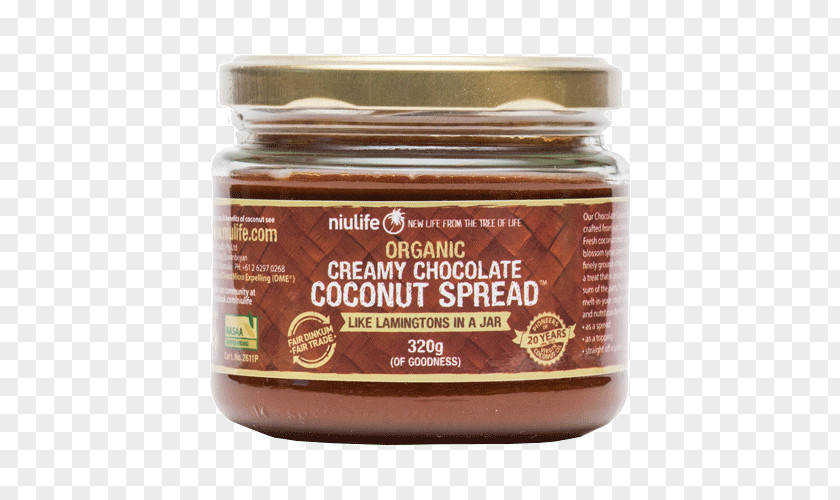 Coconut Chocolate Chutney Cream Spread PNG