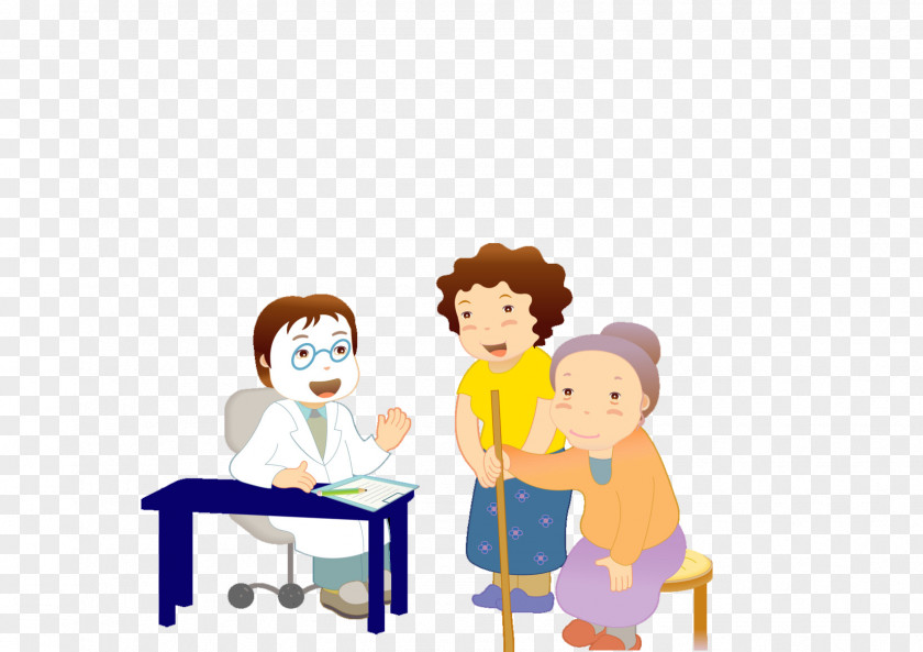 Granny Doctor Cartoon Old Age Illustration PNG