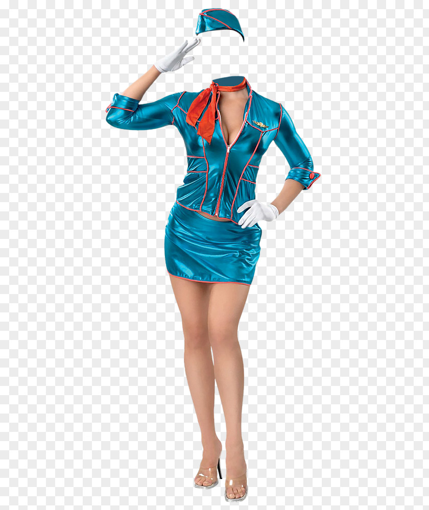 Halloween Flight Attendant Costume Party PNG