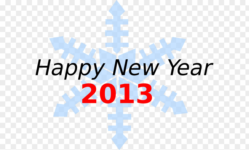 Happy New Year Snowflake Clip Art PNG