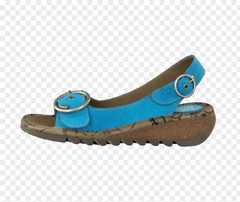 Fly Front Sandal Shoe Walking Turquoise PNG