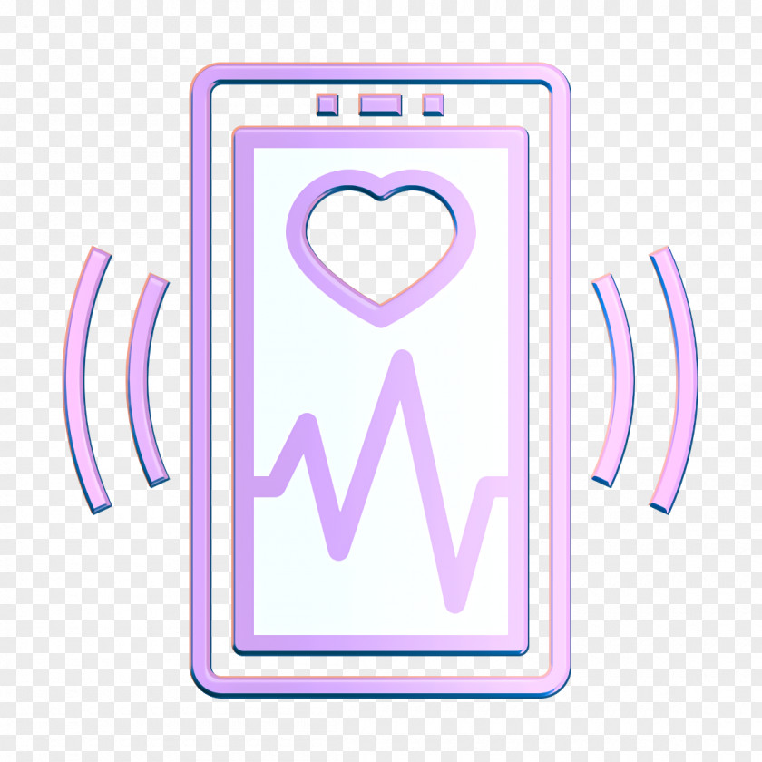 Heart Rate Monitor Icon Mobile Interface Monitoring PNG