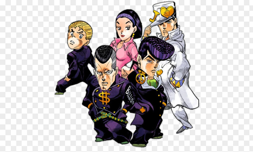 Josuke Higashikata Jotaro Kujo Dio Brando Koichi Hirose Okuyasu Nijimura PNG