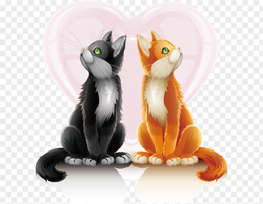 Love Cats Valentines Day Cuteness Animal Display Resolution Wallpaper PNG