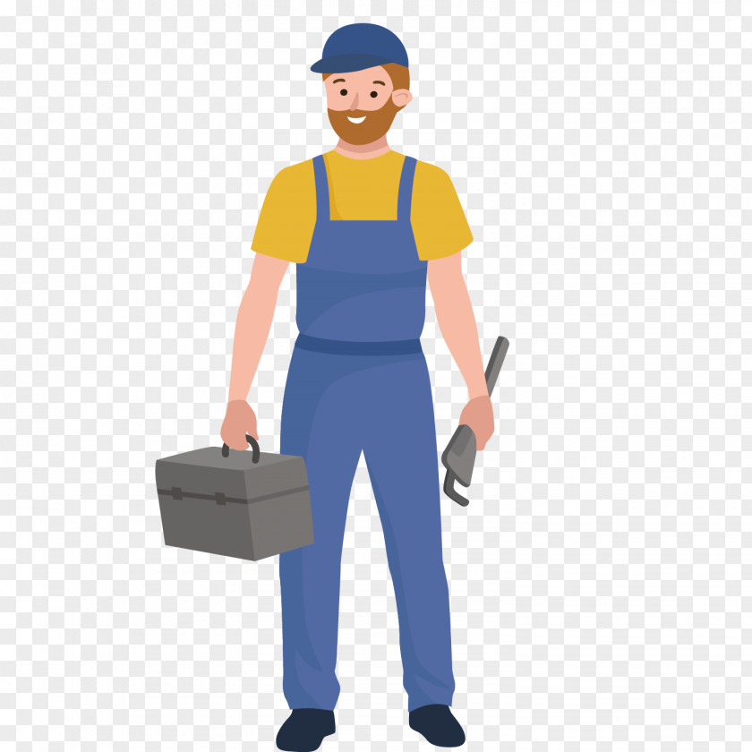 Vector Material Cartoon Workers Decoration Tools Laborer Architectural Engineering Illustration PNG