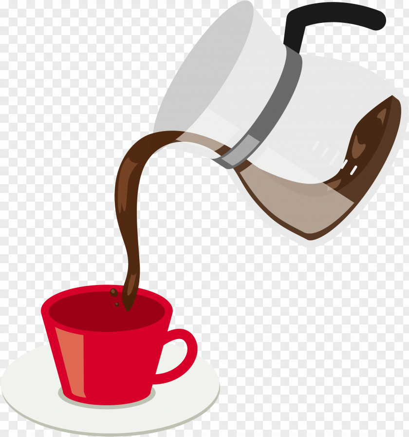 Coffee Cup Cafe Kettle Illustration PNG