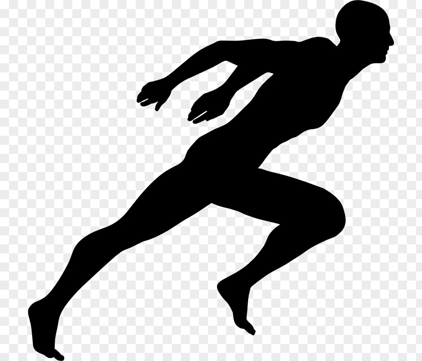 Silhouette Running Sprint PNG
