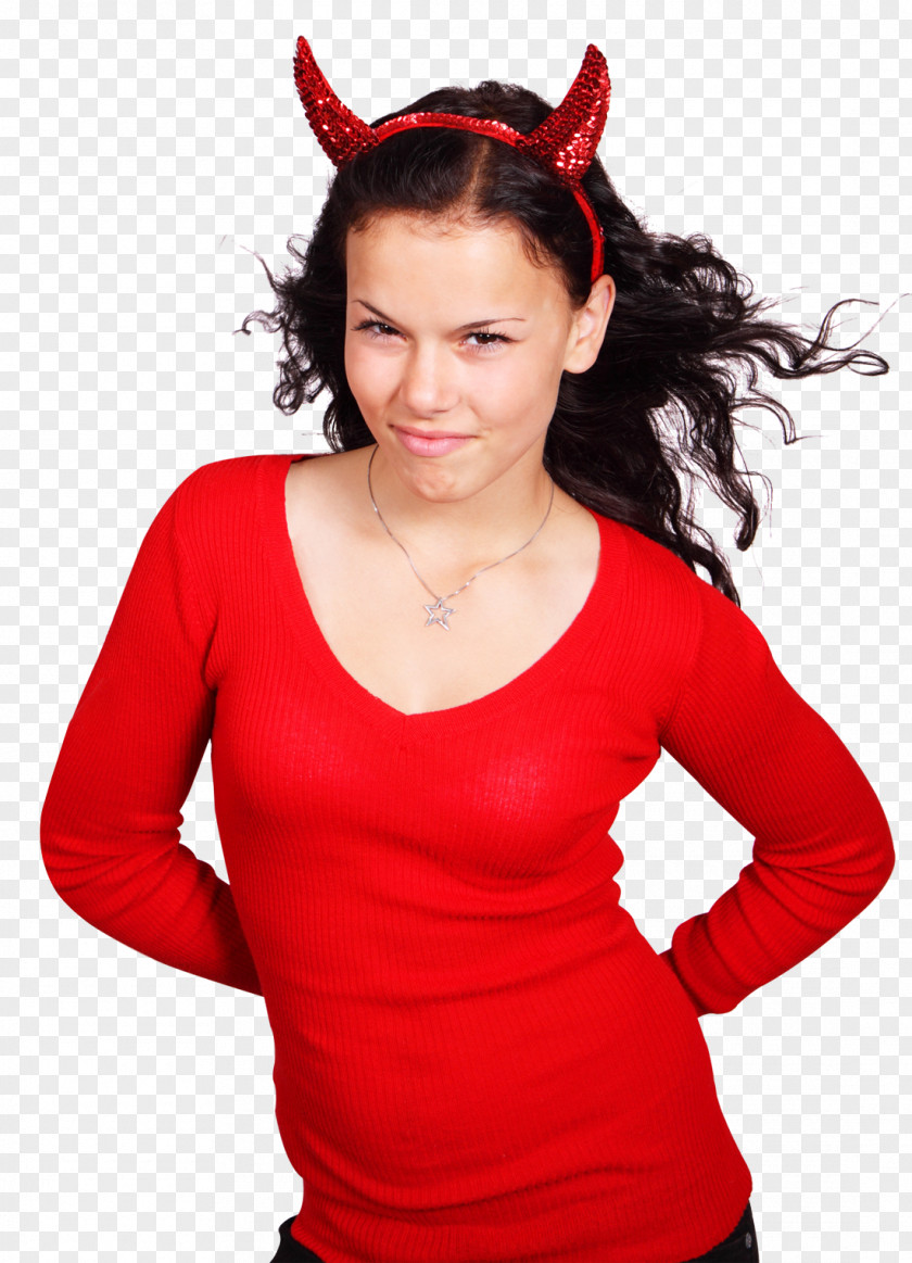 Beautiful Woman In Devil Costume Clothing PNG