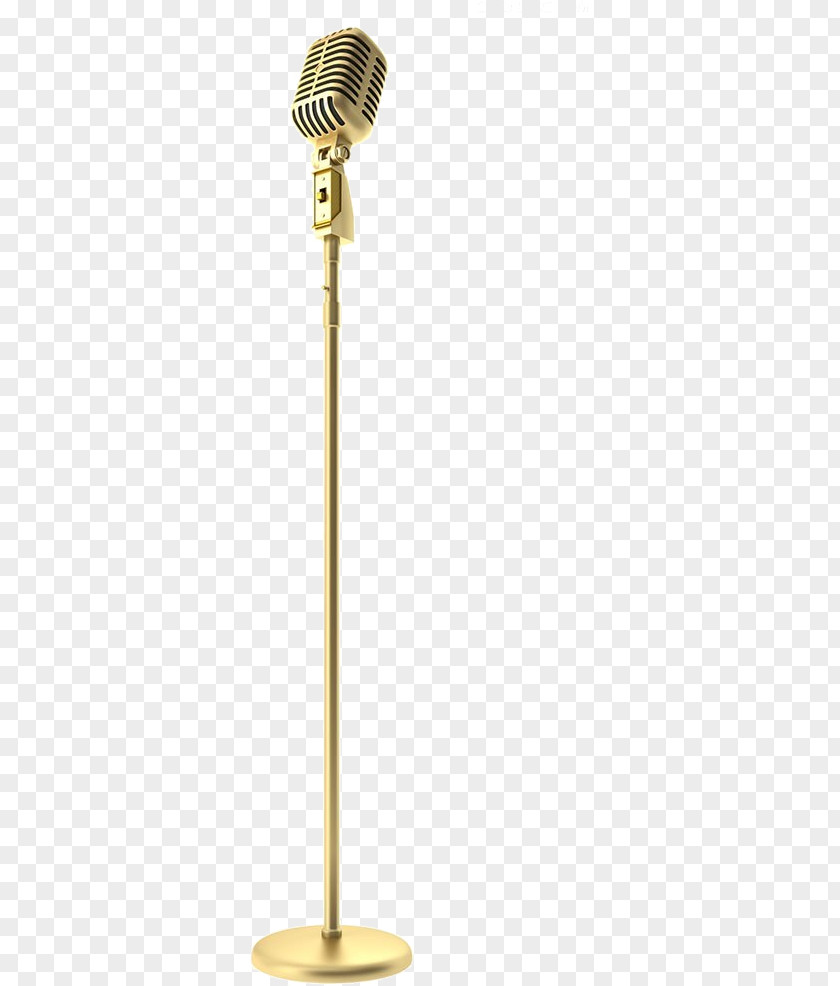 Golden Microphone Poster PNG