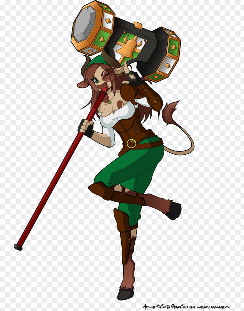 Protective Vector Minotaur Woman Female Art PNG