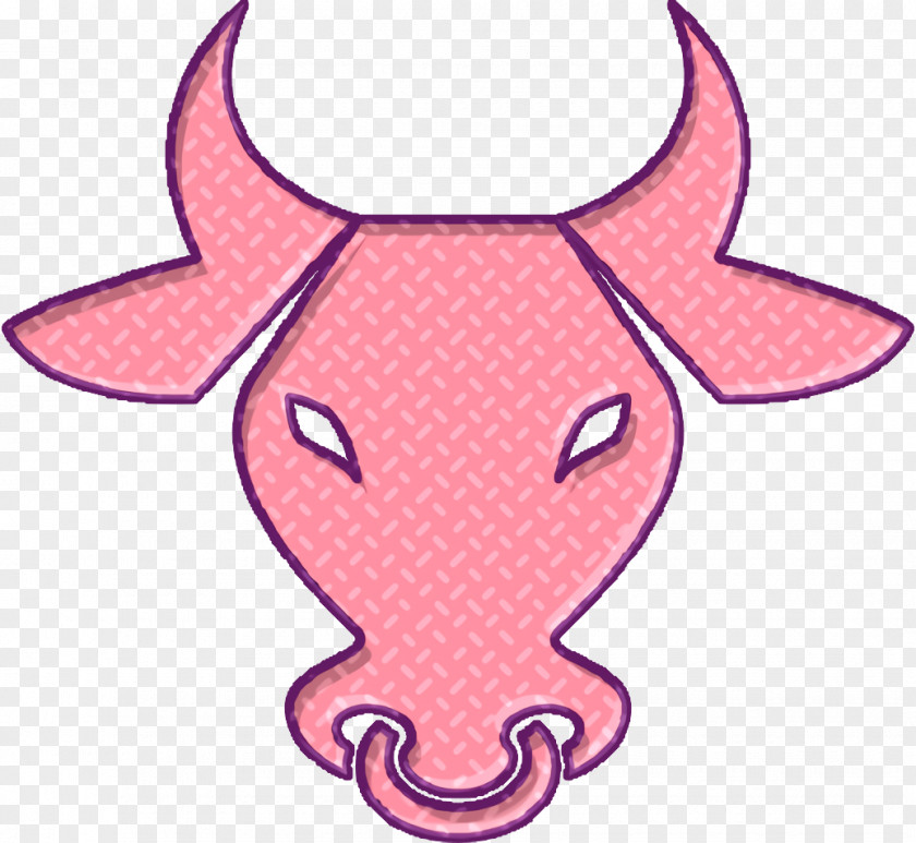 Animals Icon Bull Frontal Head PNG