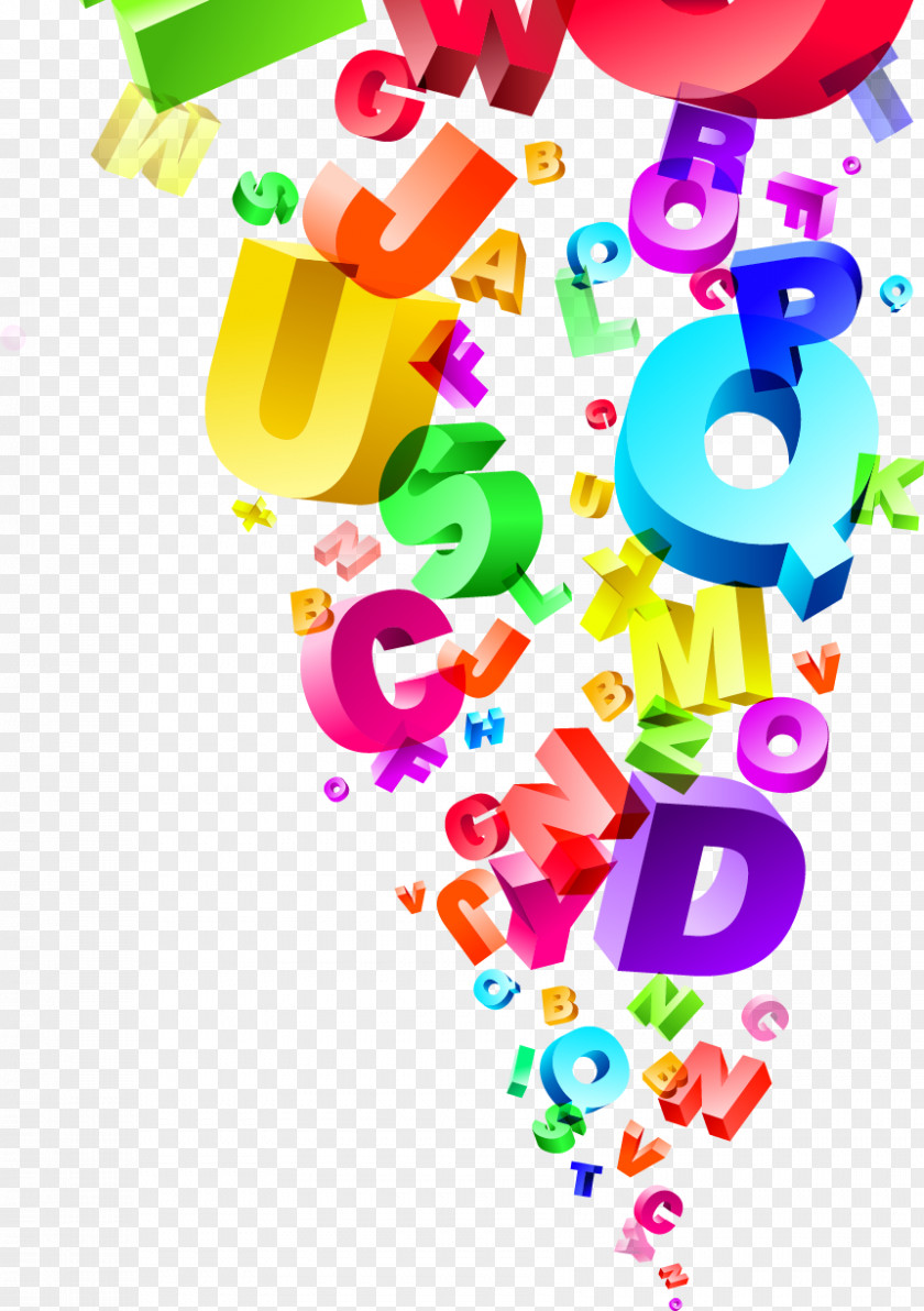Colorful Abstract English Alphabet Grammar Royalty-free Illustration PNG