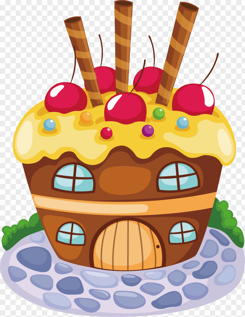 Snack Castle Cartoon Fairy Tale Illustration PNG