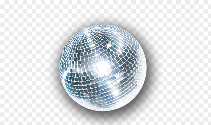 Christmas Silver Ball Crystal Disco Ornament PNG