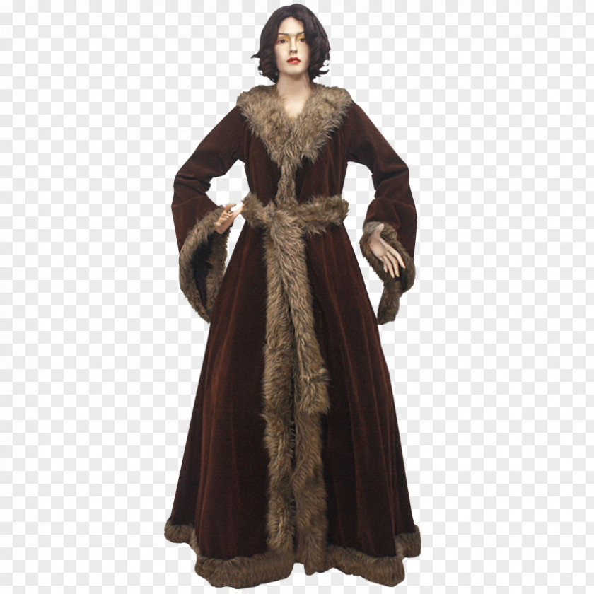 Fur Coat Robe Clothing Dress PNG