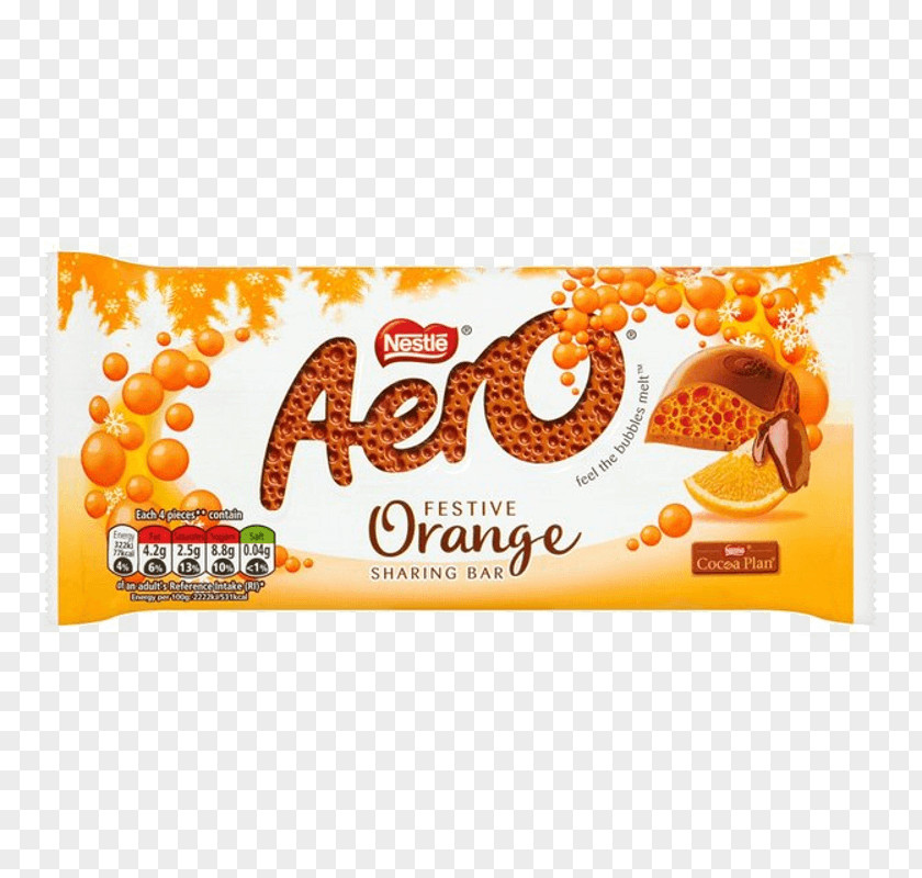 Orange Chocolate Bar Aero Mint Nestlé PNG