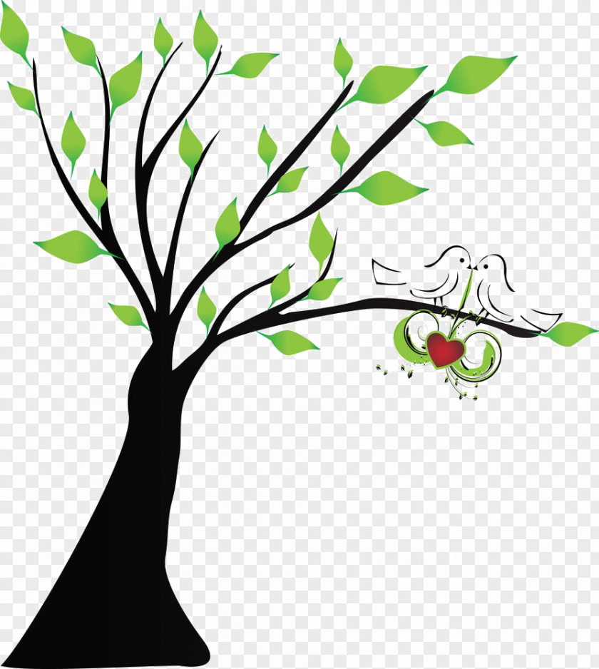 Cartoon Tree Bird Clip Art PNG