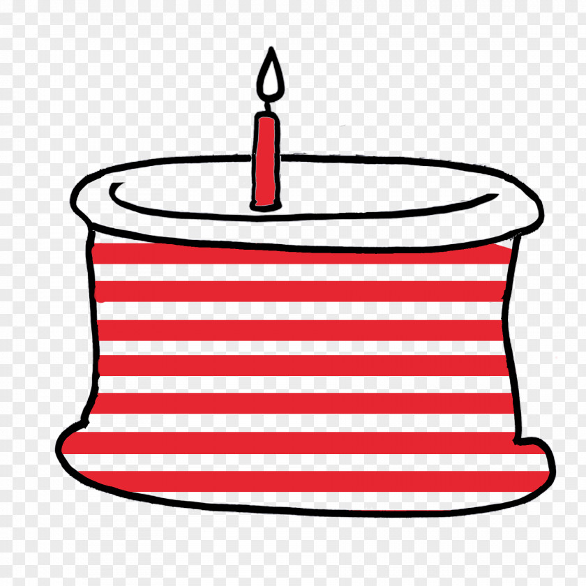 Colored Stripes Birthday Cake Card Clip Art PNG