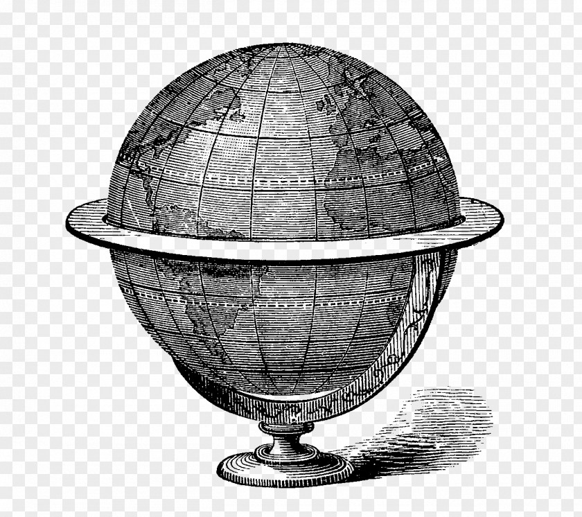 Globe Map Art PNG