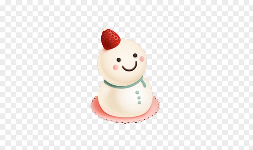Hand Drawn Cute Snowman Torte Sugar Cake PNG