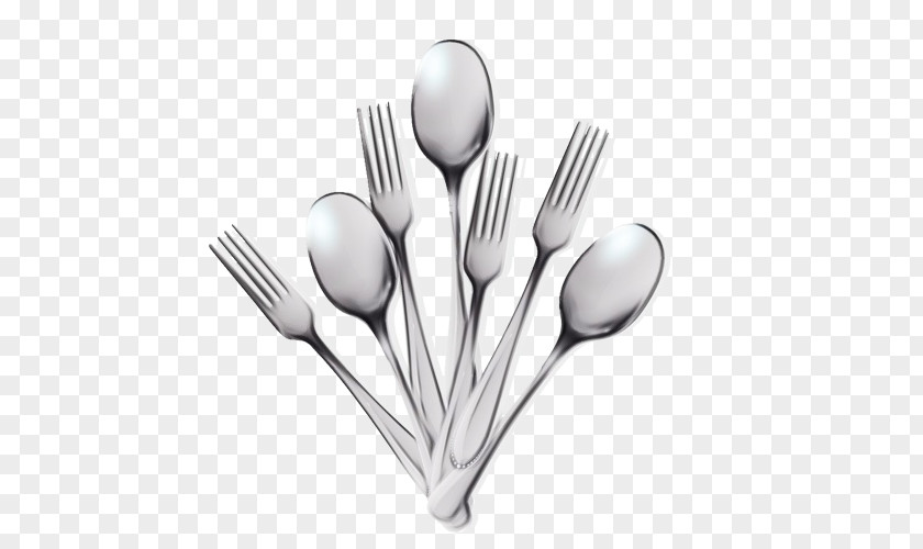 Plate Silver Cutlery Spoon Tableware Fork Kitchen Utensil PNG